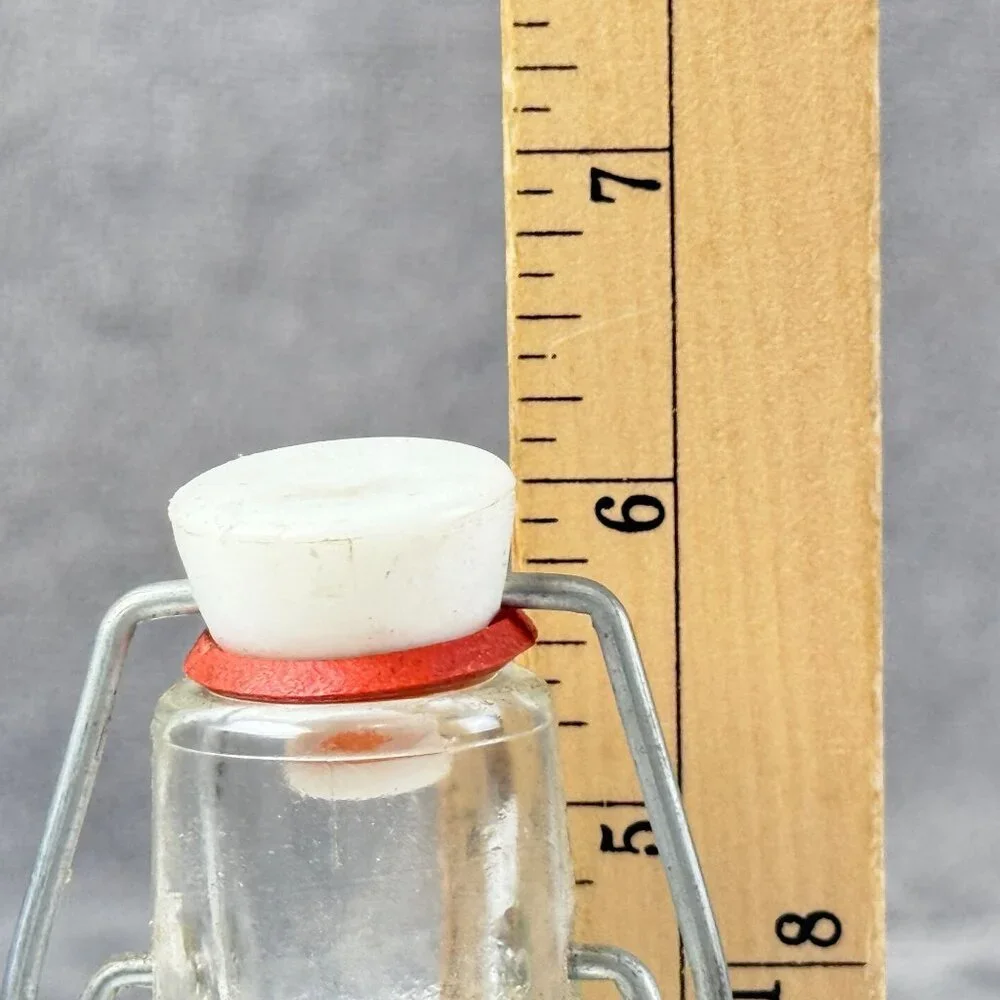Clear Glass Slovensko Bottle With Sheep Print & Swing Top 250ml Unique Design Gi